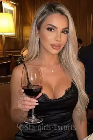 French blonde girl in London