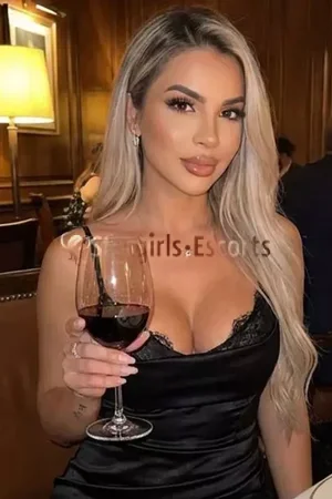French blonde girl in London